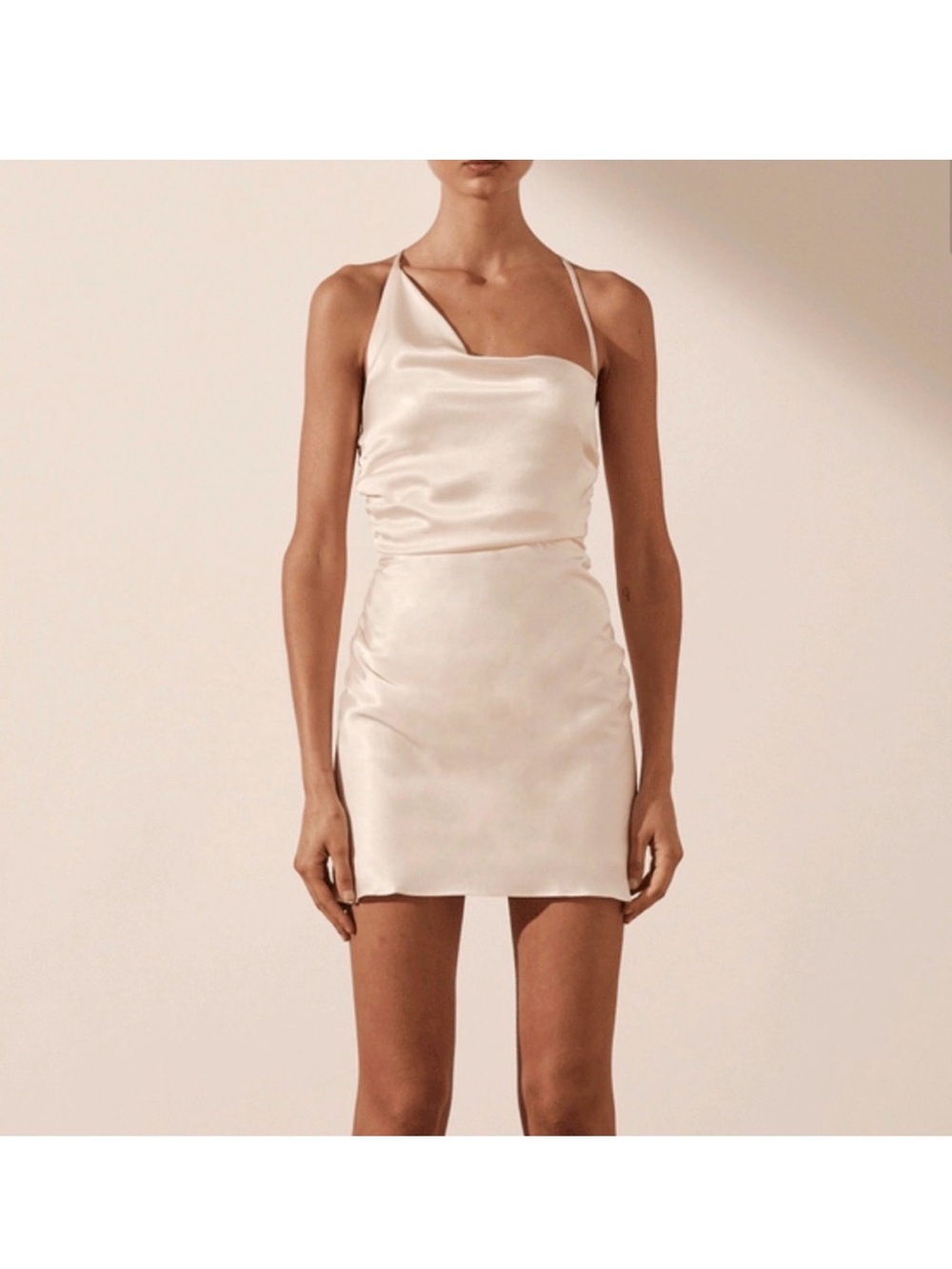 Shona Joy Asymmetrical Mini Slip Dress